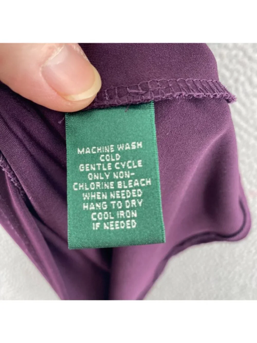 Lauren Ralph Lauren Dress Womens 6 Purple Surplice Faux Wrap 3/4 Sleeve Bodycon - Picture 7 of 11